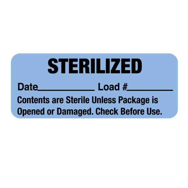 Sterilized 7/8" x 2-1/4" Blue w/Black